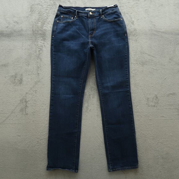 Levi's 505 Jeans Women's Size 10 Blue Mid-Rise Straight Denim 31" Inseam Stretch - Picture 1 of 16